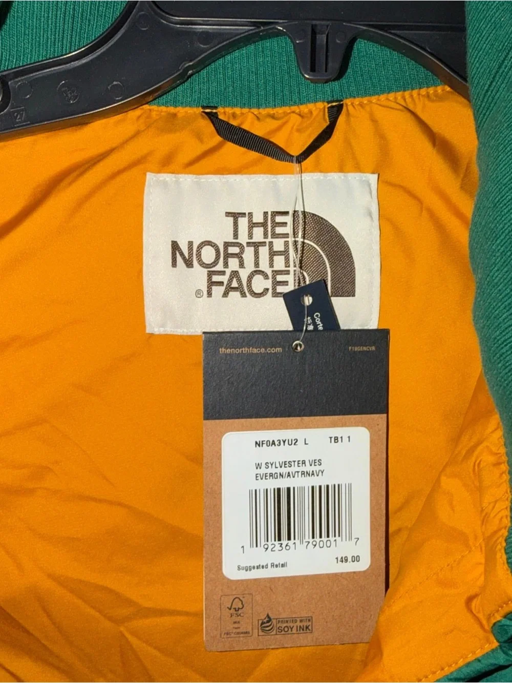 The North Face sleeveless puffer